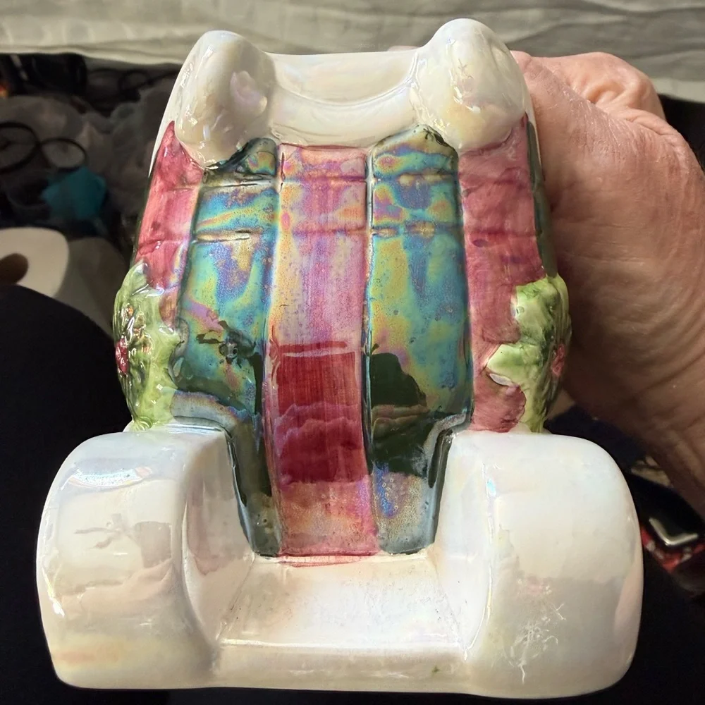 Festive Ceramic Sleigh Planter